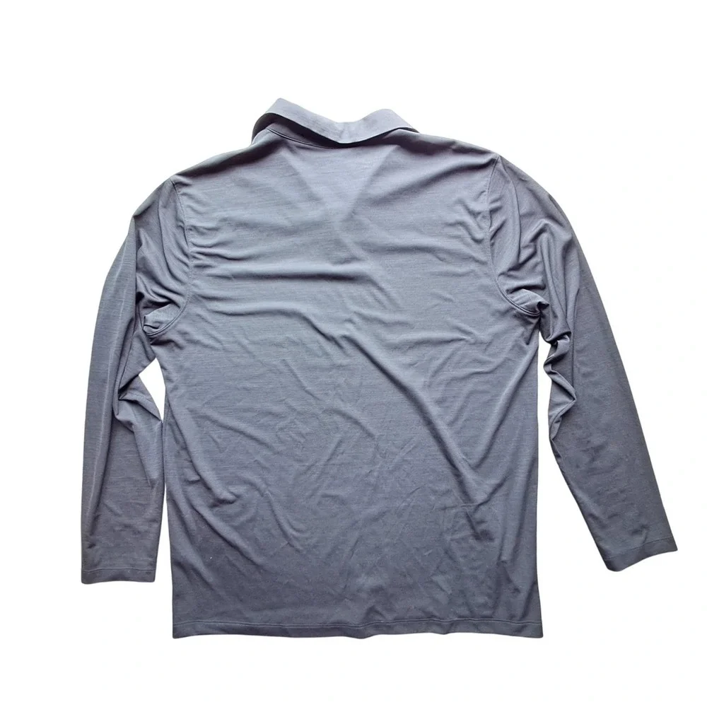 Walter Hagen 11 Majors Mens XL Gray‎ Long Sleeve Golf Polo Shirt Polyester Solid